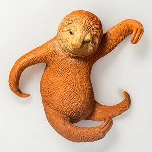 Boley Sloth Figure Brown Plastic Animal Toy Wildlife Jungle Collectible